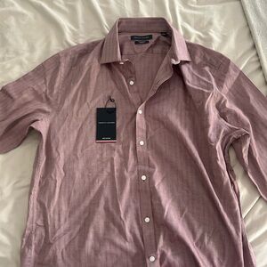 Tommy Hilfiger Men's Casual Mauve Button Down Shirt